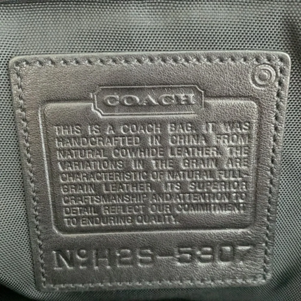Coach Laptop Messenger Crossbody Briefcase Black Leather Lock Business Bag 5307‎
